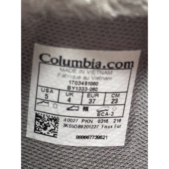 Columbia Bugaboot III Women's Waterproof Faux Fur Winter Boots Size 5 Gray & Ora - Picture 3 of 11